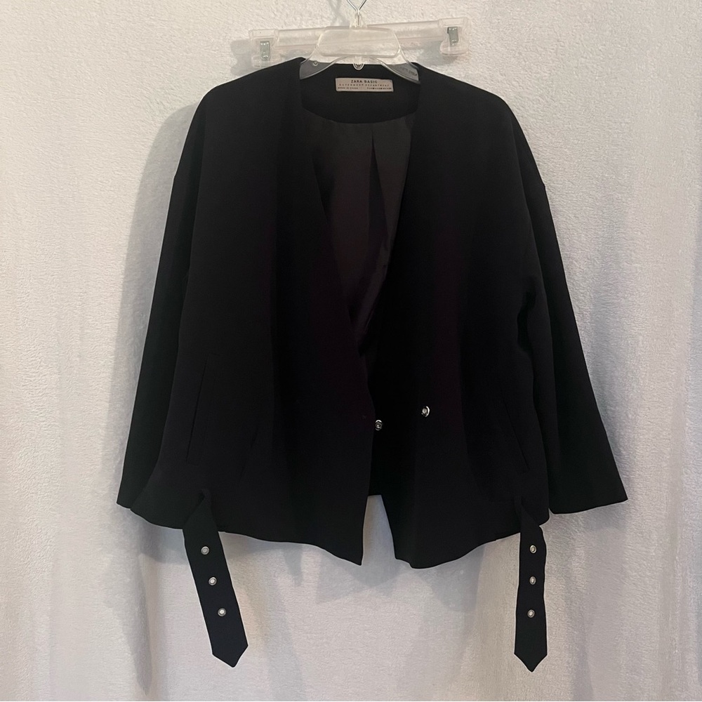 Zara Basic Classic Black Women's Coat
